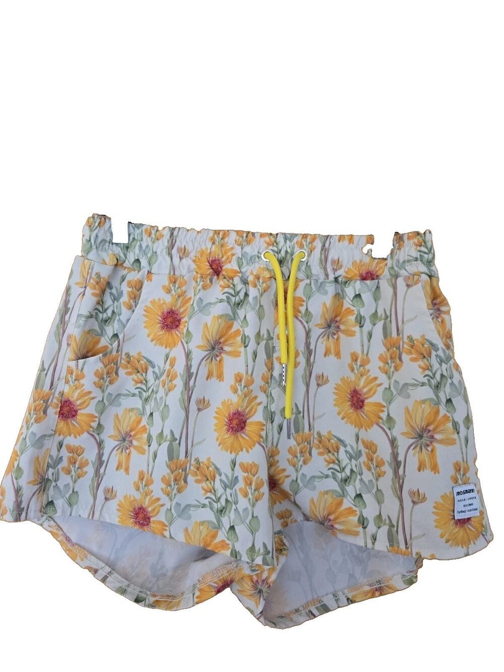Mossman Womens Sunflower Shorts Medium High Waisted Hot Pants Outdoor Surf